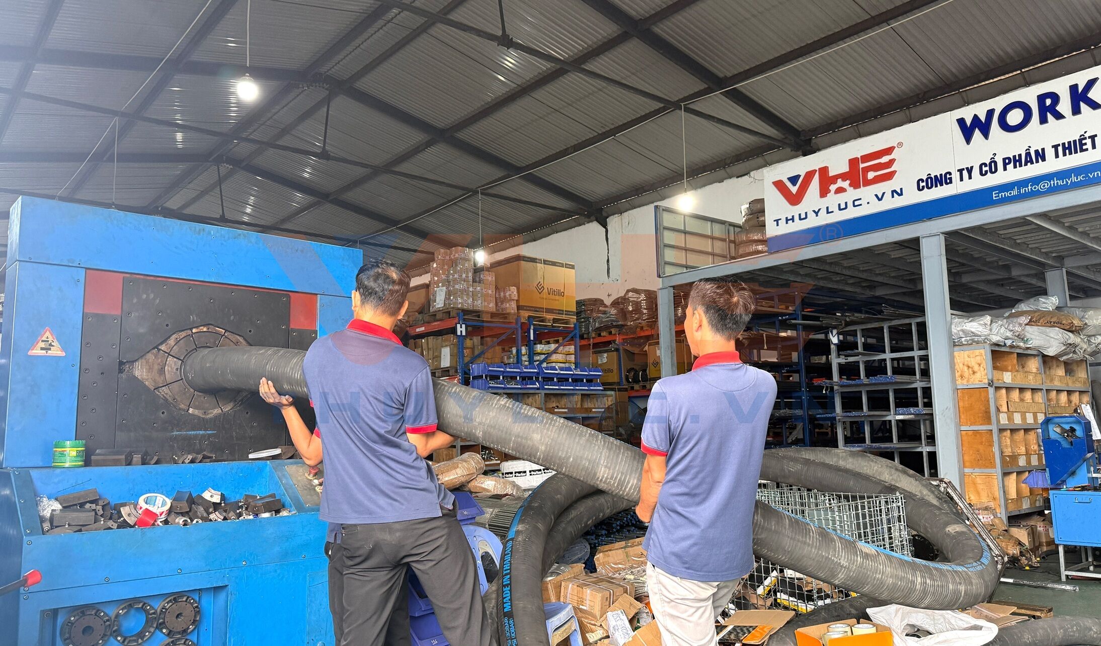 Large-diameter hose crimping services in Ho Chi Minh City