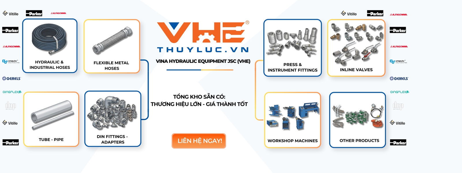 Kho hàng Ống thủy lực Vitillo chính hãng của VHE