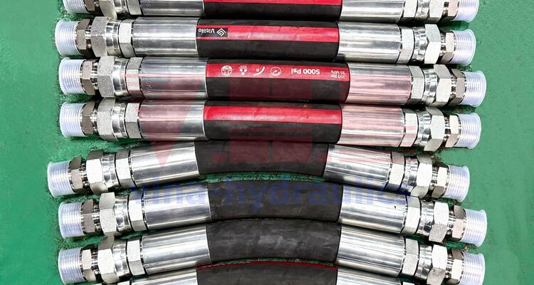 Ống thủy lực Everest 1'' bấm đầu thép BSP kèm đầu nối thẳng inox BSP - BSPT