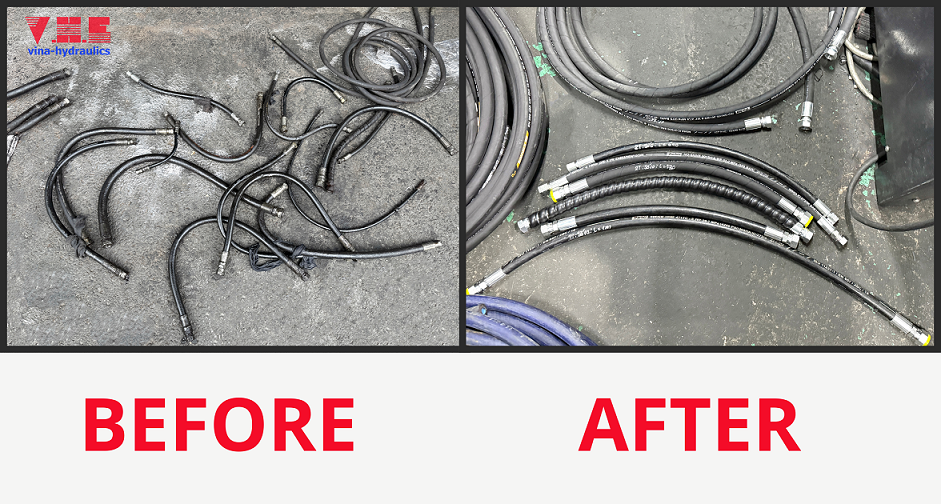 Replacement and repair of old hydraulic hose service