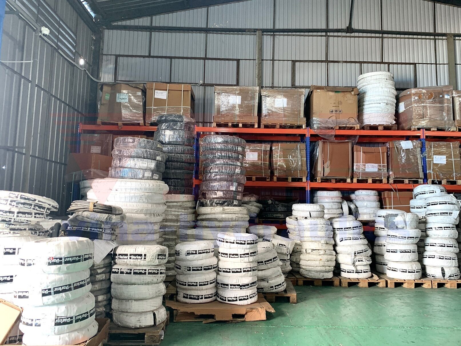 Hydraulic hoses at VHE warehouse