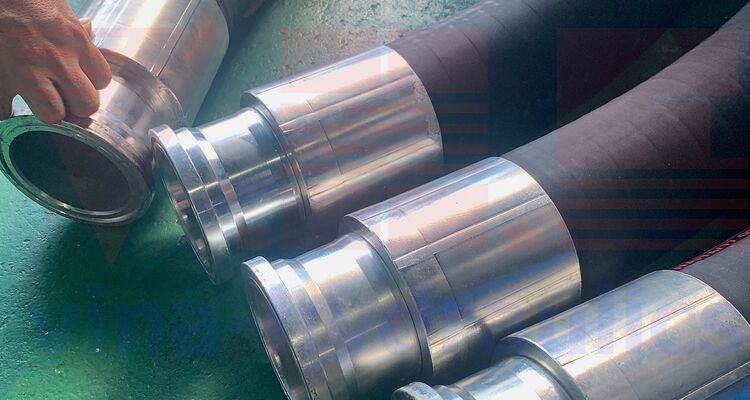 Bấm đầu cho ống mềm cao su lõi thép với kích thước khủng lên tới 4''