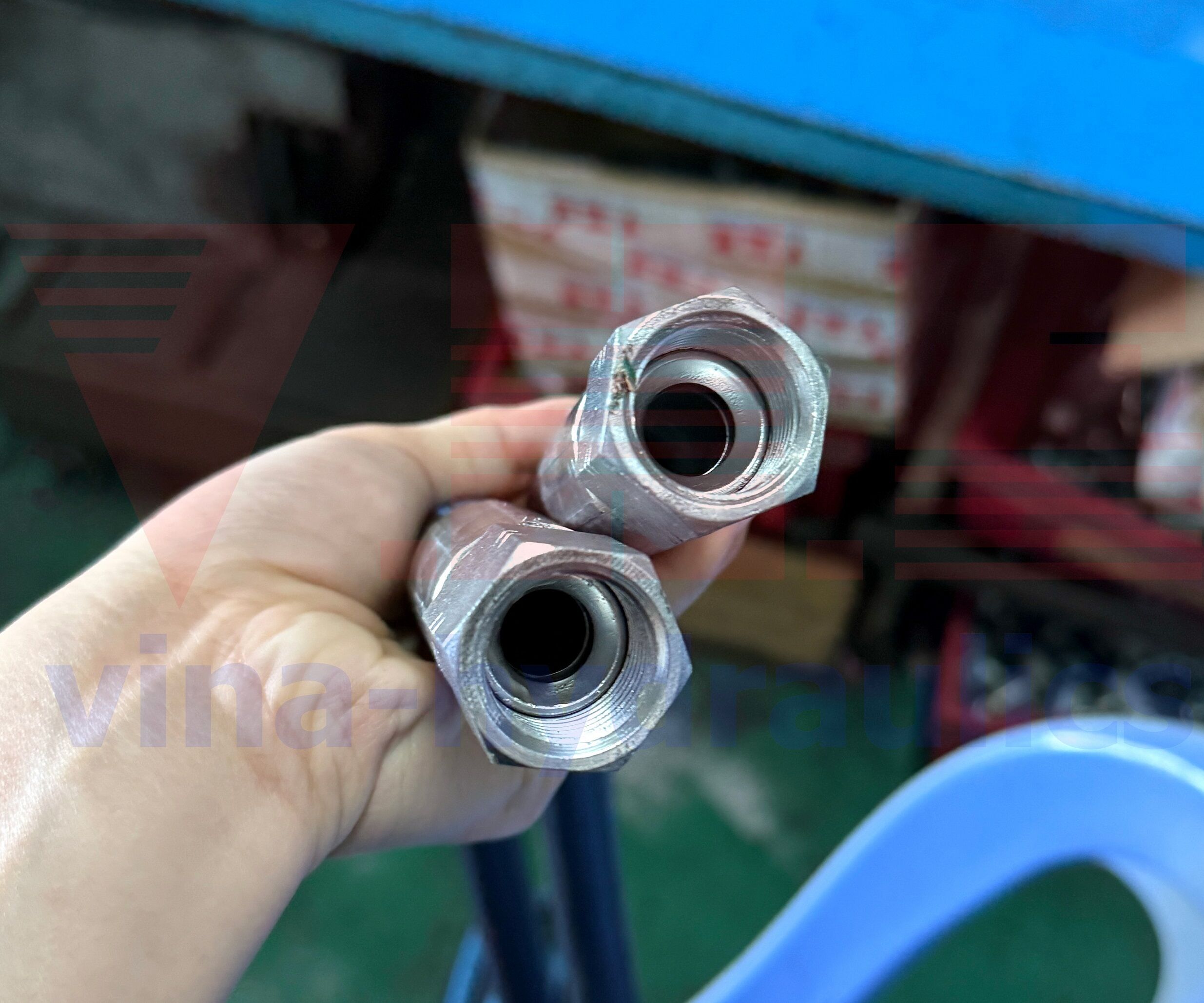 DN18 Alfagomma Hydraulic Hose Assembly with Vitillo JIC Straight Fittings
