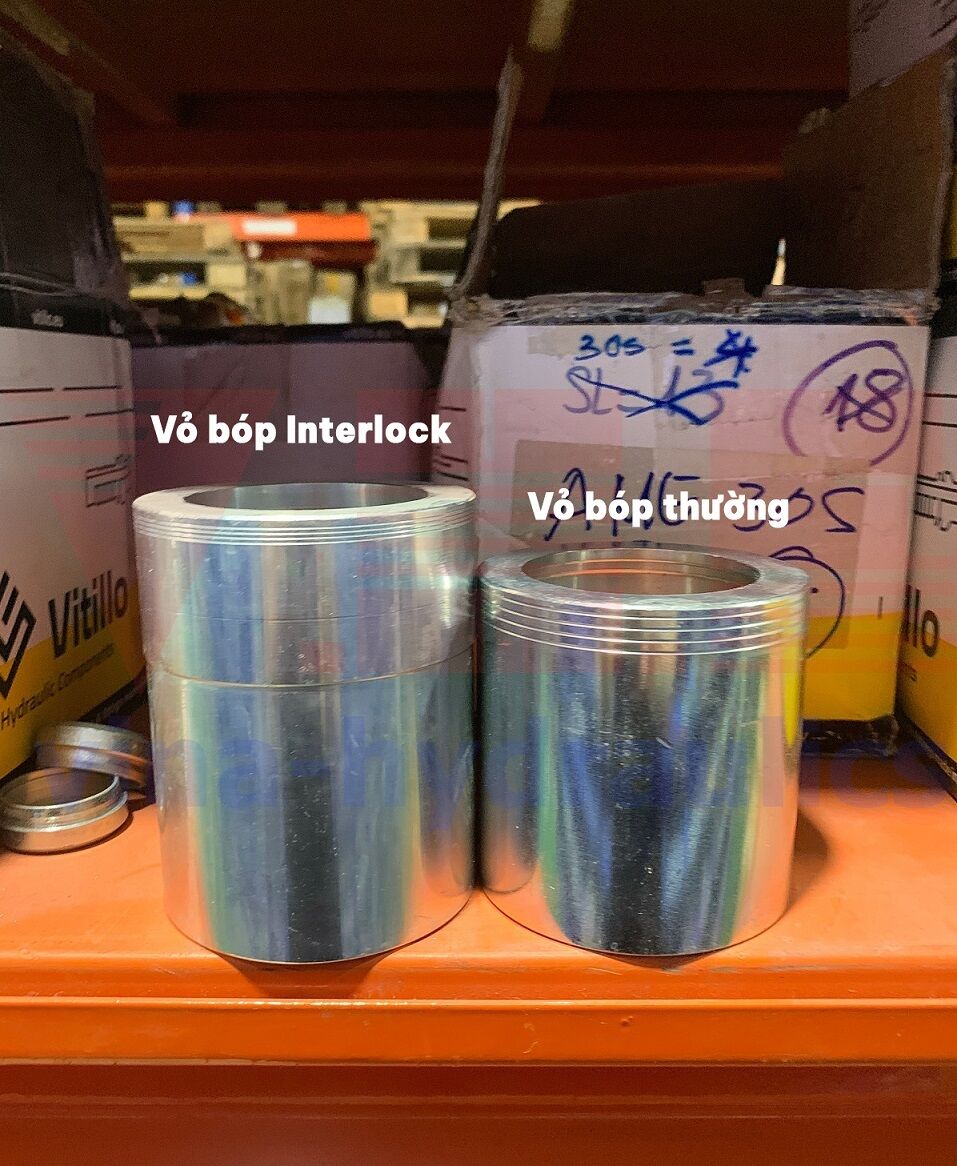 vỏ bóp interlock và vỏ bóp  thường