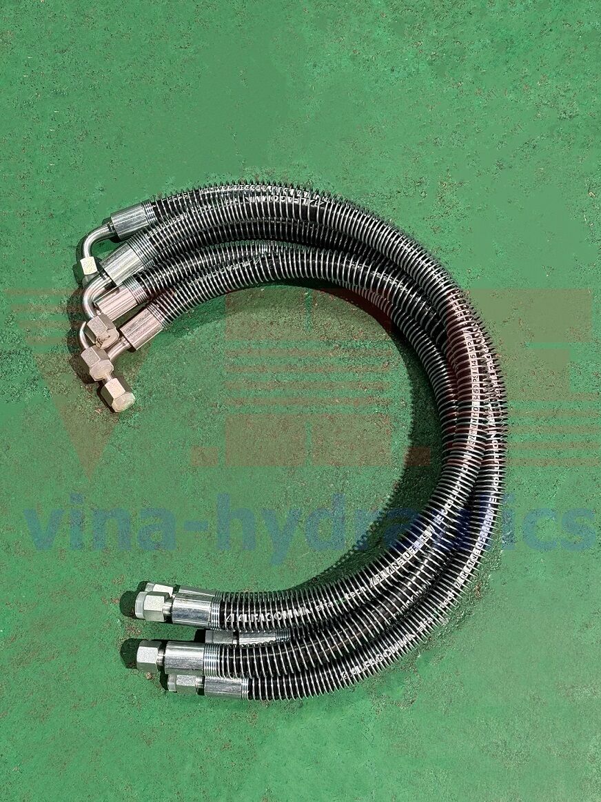 Gia công Ống mềm cao su thủy lực Alfagomma 6K Alfabiotech 38 và bọc lò xo thép