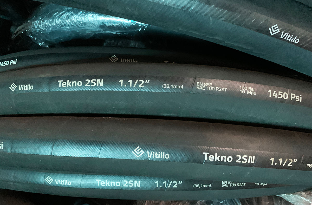 Tuy ô thủy lực Vitillo 2 lớp thép 1 1/2 SAE 100 R2AT - TH2SN24