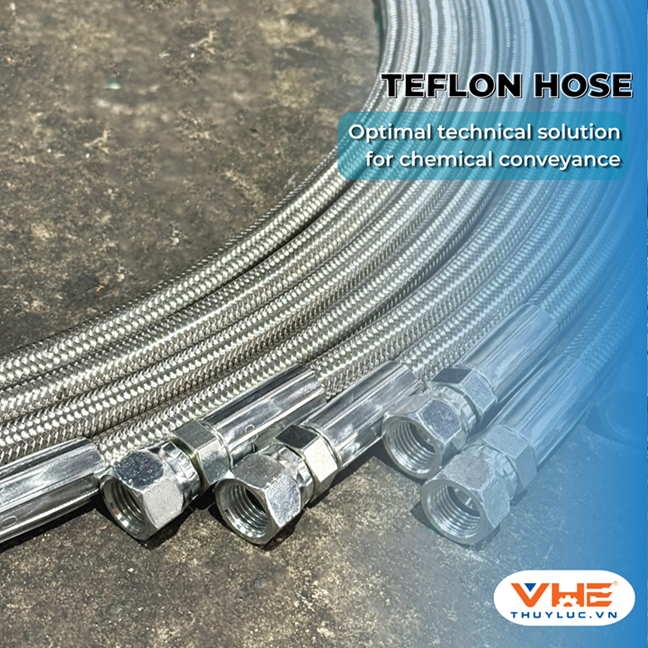 Stainless Steel Braided PTFE (Teflon) Hose with JIC Fittings