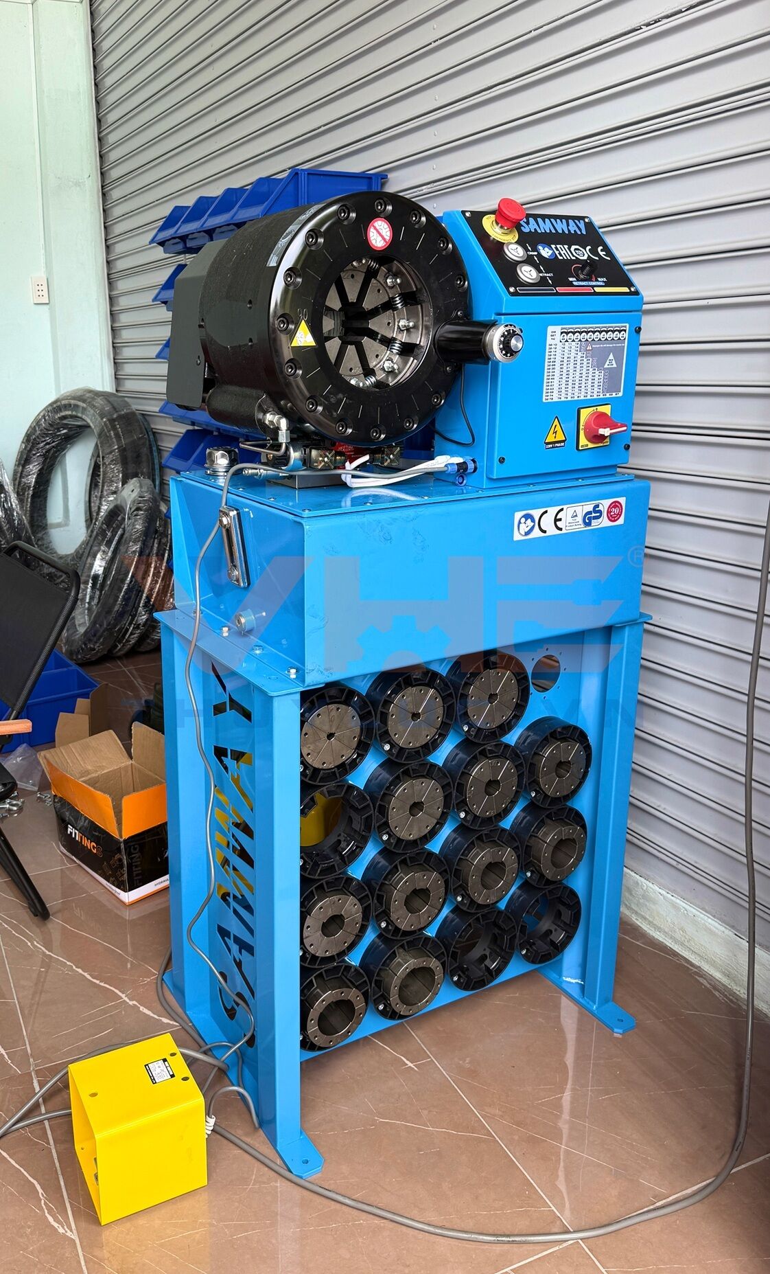 Lắp đặt thành công combo máy bấm và máy cắt gọt ống thủy lực Samway tại khu vực TP.HCM