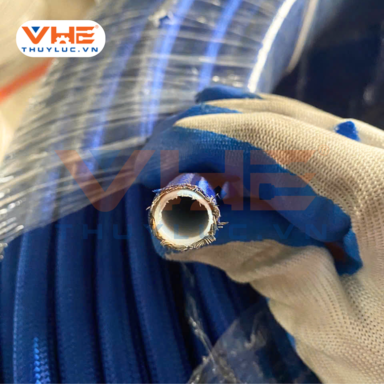 ống teflon bọc vải dù xanh