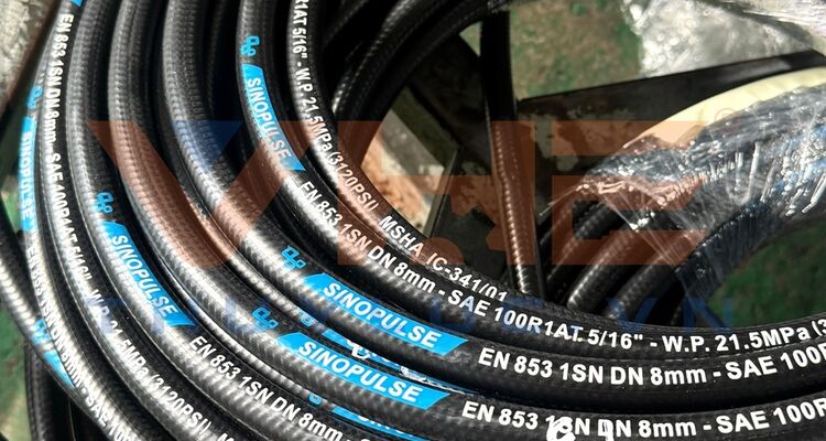 Gia công bấm đầu ống thủy lực Sinopulse da bóng 5/16'' 1 lớp