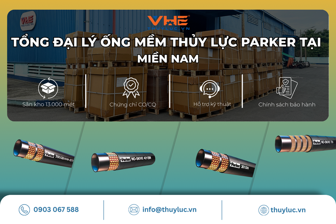 Tổng đại lý ống mềm thủy lực Parker tại miền Nam