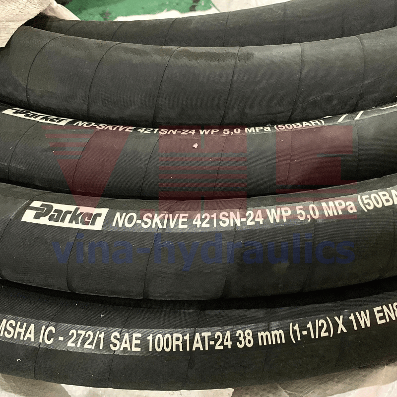 Ty ô thủy lực 1 lớp thép 421SNMSHA-24 1SN Parker