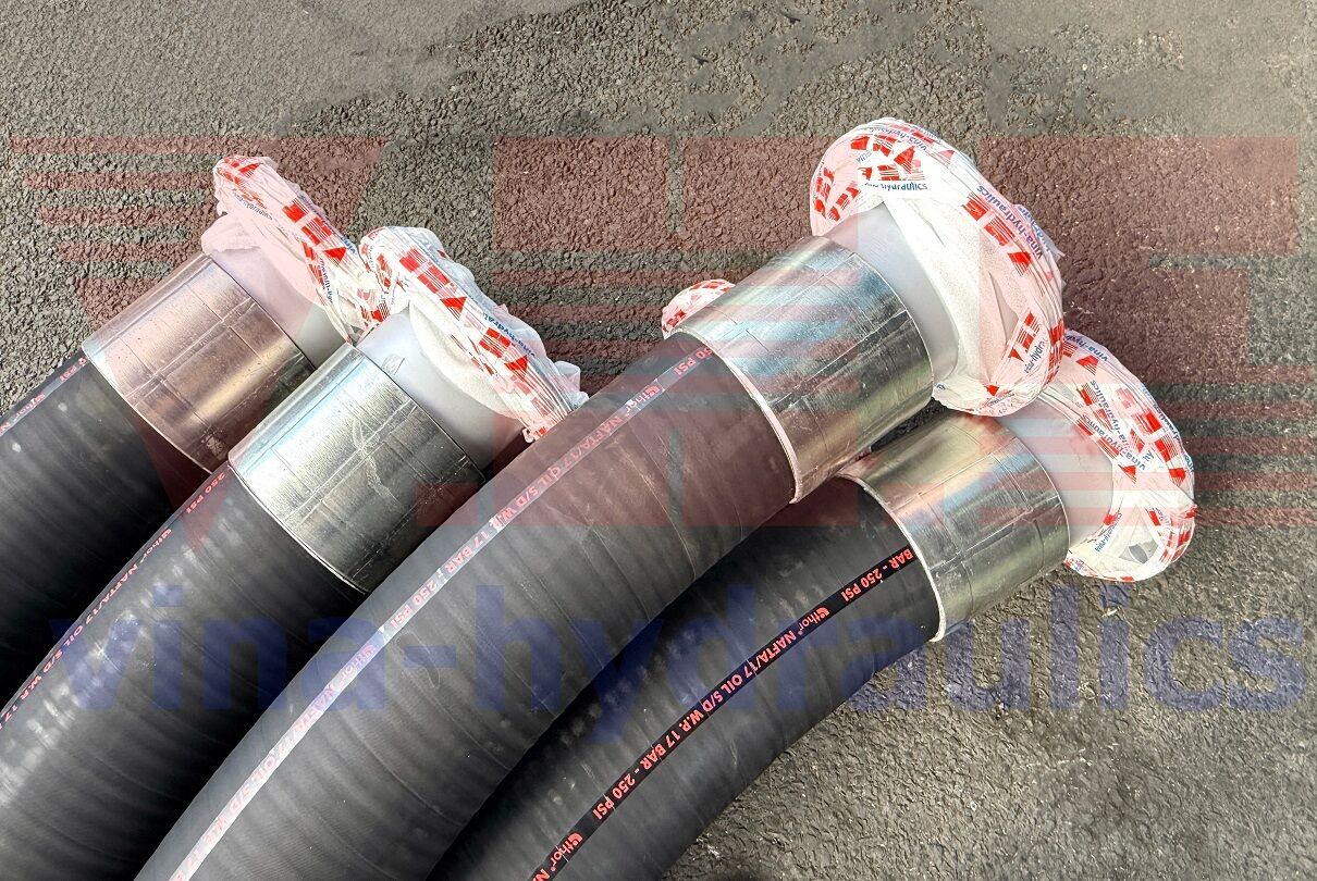 Thor Hoses 3'' T-609AA/NAFTA/17 fabric rubber hoses with 6'' flange press
