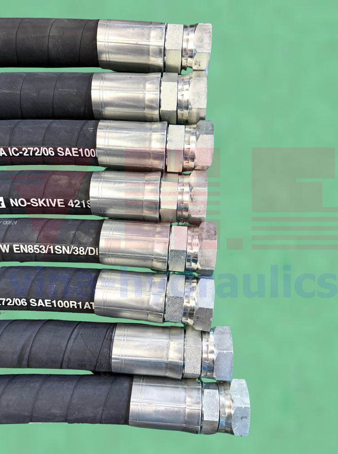 Ống mềm thủy lực bấm 2 đầu thẳng BSP