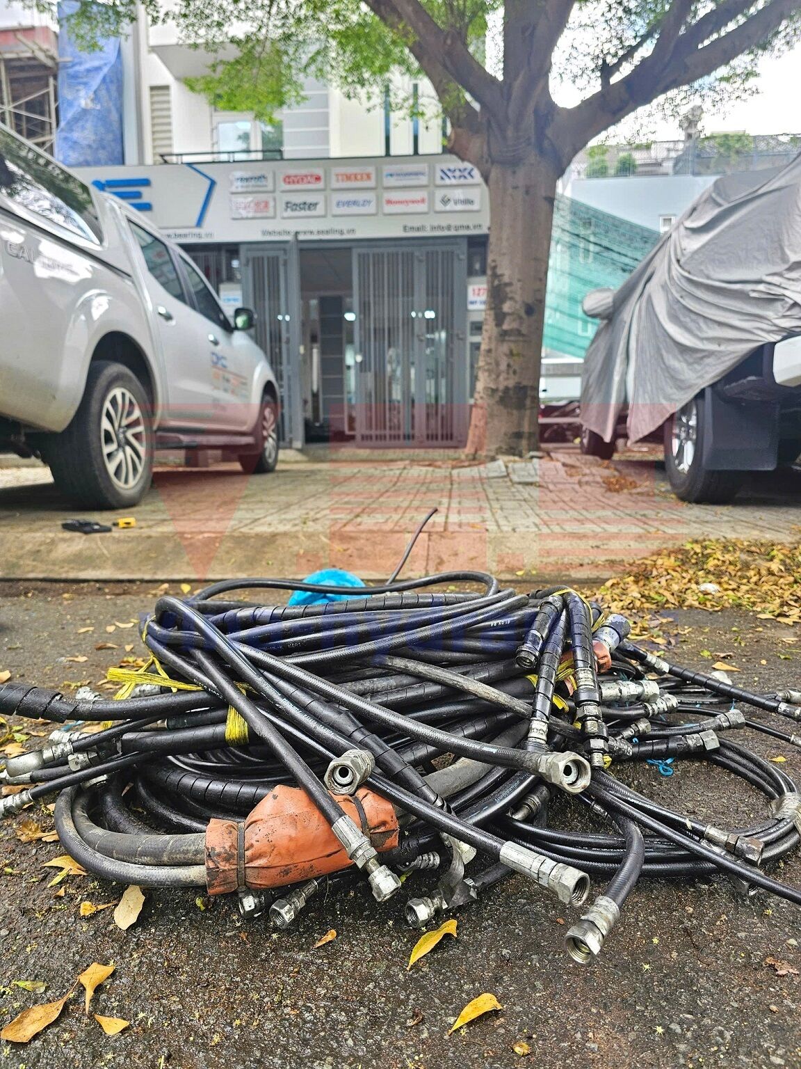 Old Hydraulic Hoses