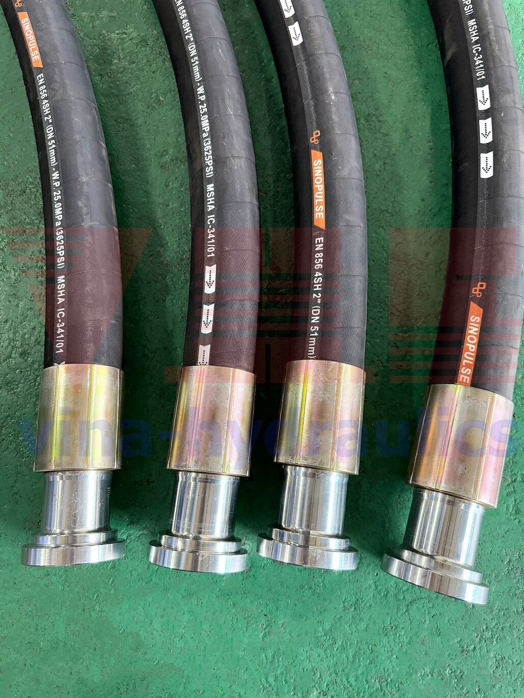 VHE accepts orders for hose pressing according to customer requirements.